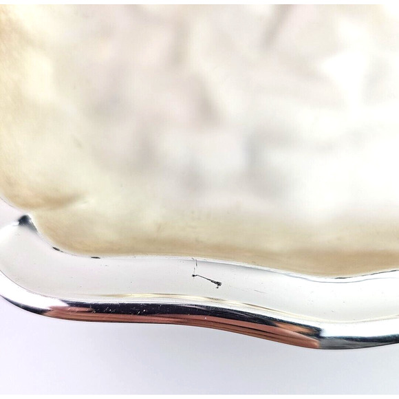 WMF IKORA Made in Germany EP BRASS 4-Footed Brushed Square Bowl Vintage 9.75 in - Picture 5 of 11